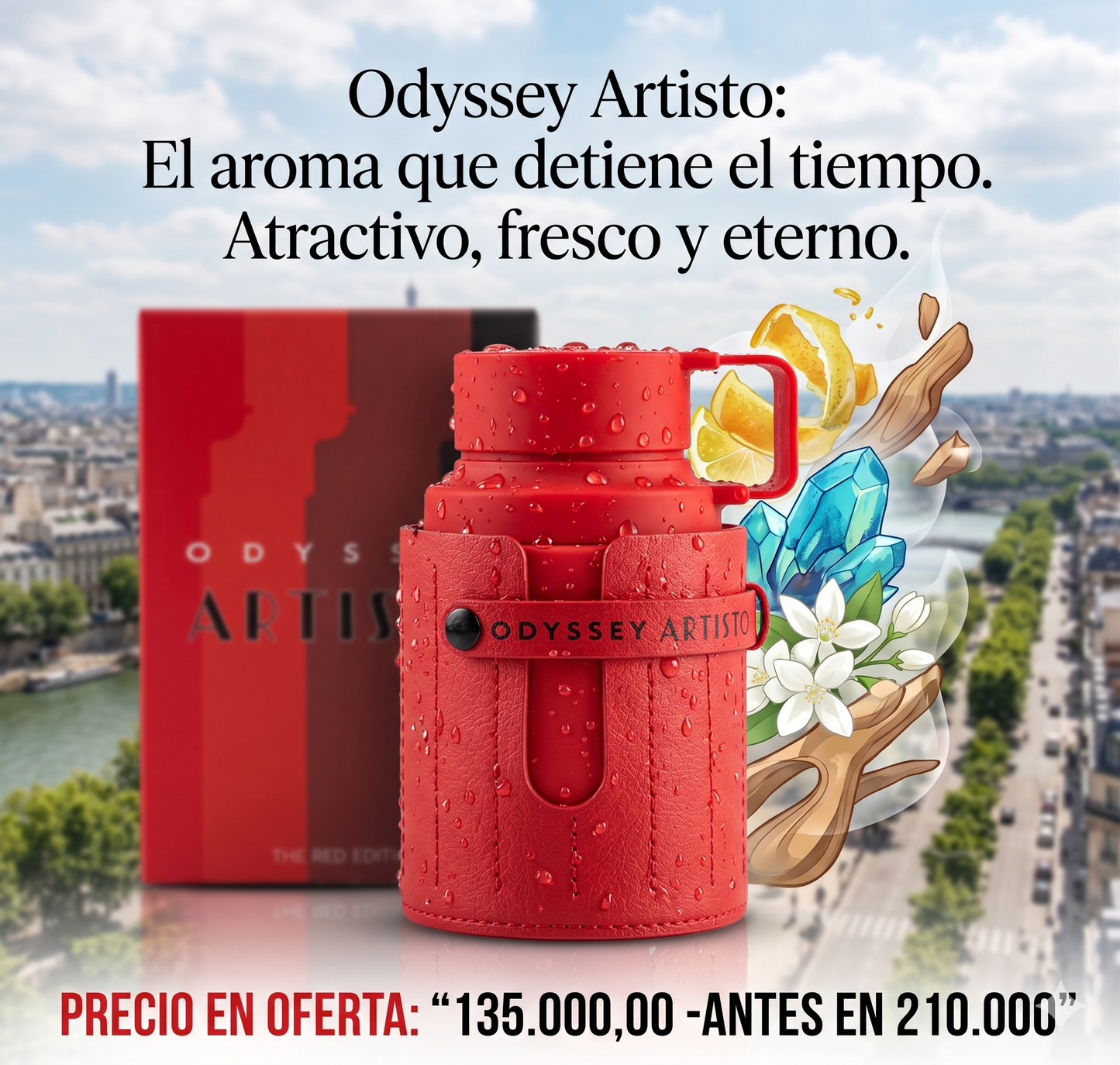 PERFUME ODYSSEY ARTISTO + PERFUMERO REGALO