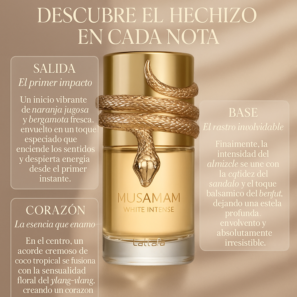 MUSAMAN WHITE INTENSE EN COFRE + REGALO